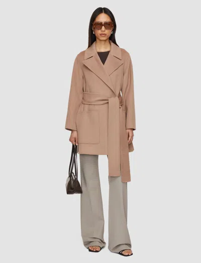 Joseph Clemence Double Face Cashmere Coat In Blusher