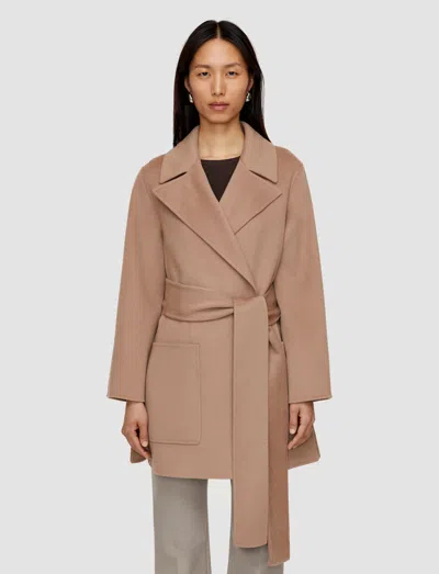 Joseph Clemence Double Face Cashmere Coat In Blusher