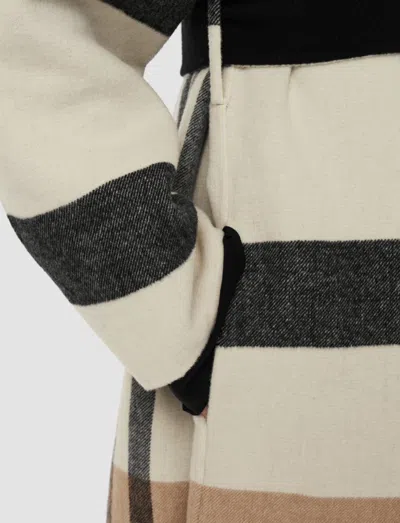 Joseph Merton Reversible Check Wool Coat In Blusher Combo