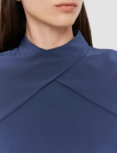 Joseph Bailie Silk Crepe De Chine Blouse In Harbour