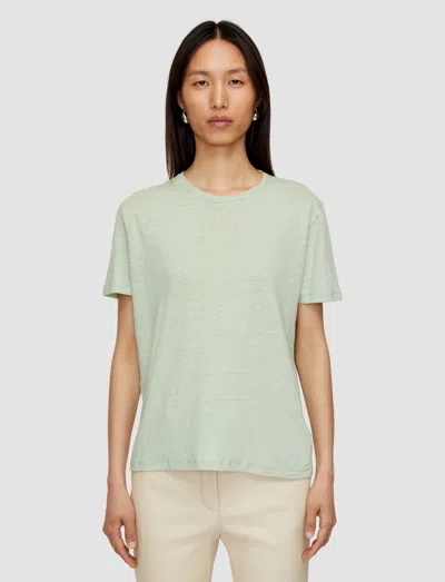 Joseph Womens Matcha Short-sleeve Linen Jersey T-shirt In Green