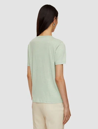 Joseph Womens Matcha Short-sleeve Linen Jersey T-shirt In Green