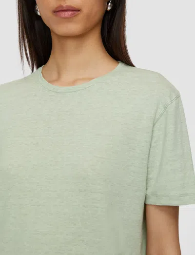Joseph Womens Matcha Short-sleeve Linen Jersey T-shirt In Green