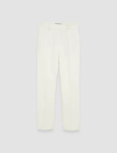 Joseph Gabardine Stretch New Eliston Trousers In Oyster White