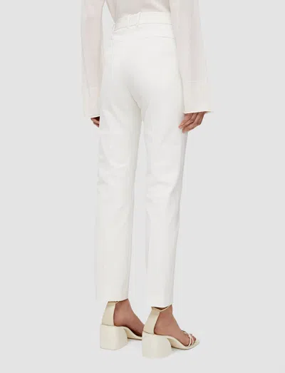 Joseph Gabardine Stretch New Eliston Trousers In Oyster White