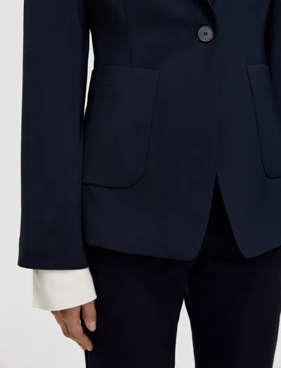 Joseph Glenview Tailoring Wool Stretch Jacket In Blue