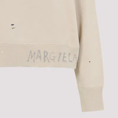 Maison Margiela Sweatshirt With Handwritten Logo Unisex In Beige