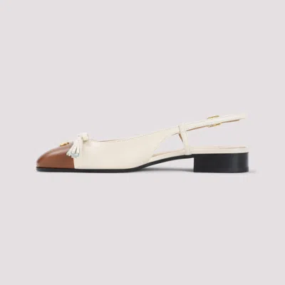 Valentino Slingback Ballerinas In Beige