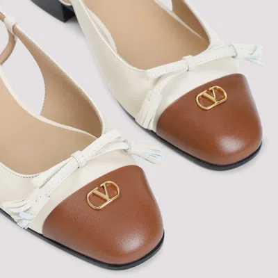 Valentino Slingback Ballerinas In Beige