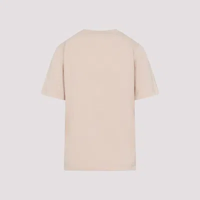 Burberry Soft Cotton T-shirt With Vibrant Floral Graphic In Beige