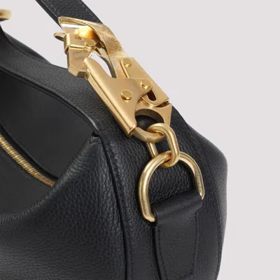 Burberry Knight Arc Mini Leather Shoulder Bag In Black