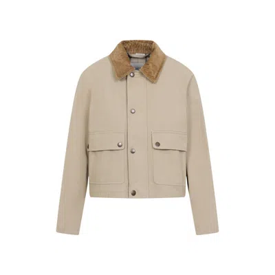 Shop Burberry Jacket In Beige