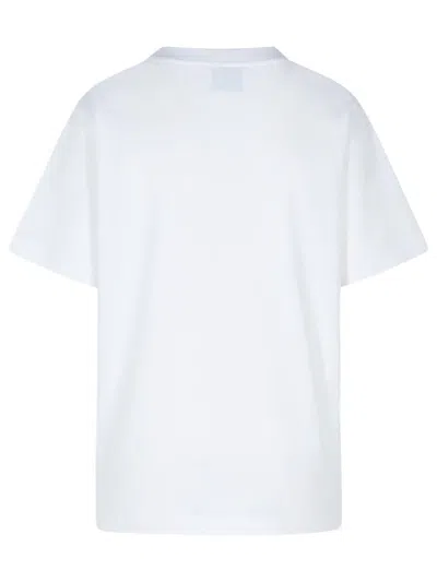 Moschino Jeans Logo Printed Crewneck T In White