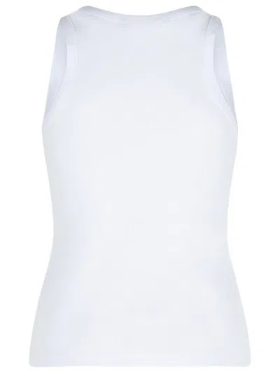Coperni Ribbed Sleeveless Cotton Tank Top In White