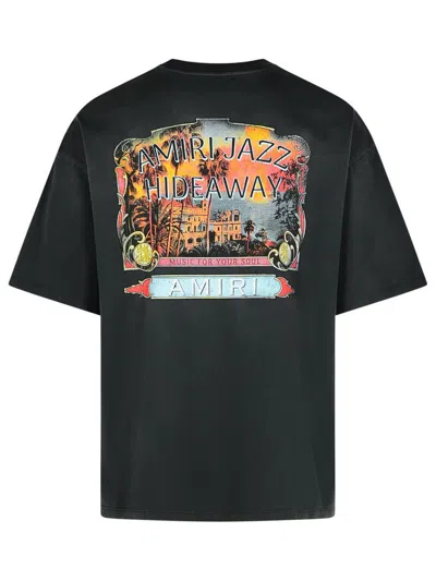 Amiri Jazz Hideaway Logo-print Cotton T-shirt In Black