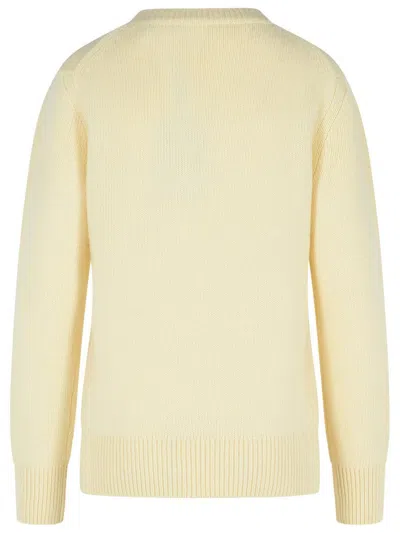 Burberry Cream Wool Blend Sweater In Beige