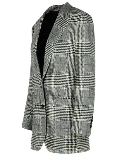 Dolce & Gabbana Grey Single-breasted Jacket With Peak Revers In Wool And Cashmere Woman In Grey