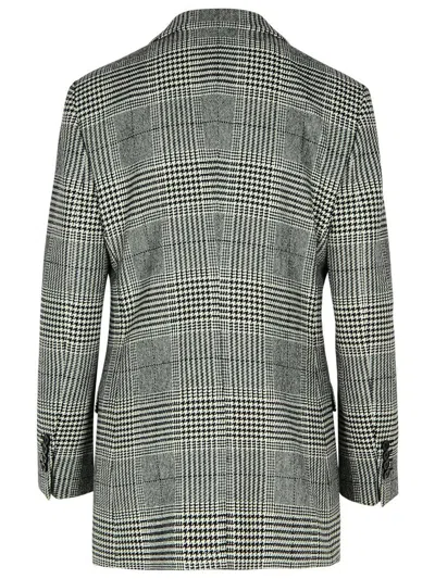 Dolce & Gabbana Grey Single-breasted Jacket With Peak Revers In Wool And Cashmere Woman In Grey