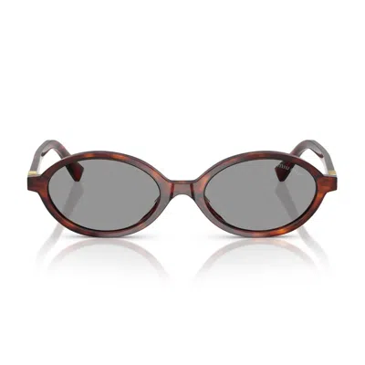 Miu Miu 0mu 04zs 21c40o Havana Mahogany Sunglasses In Brown