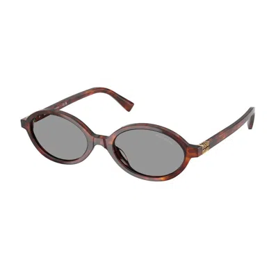 Miu Miu 0mu 04zs 21c40o Havana Mahogany Sunglasses In Brown