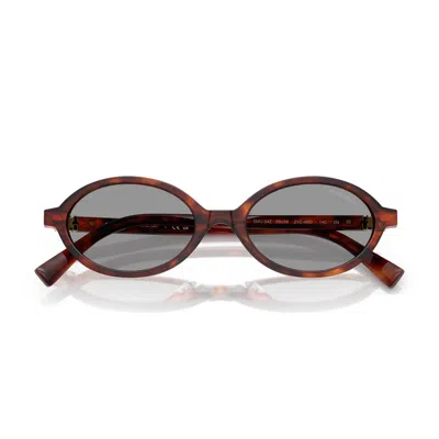 Miu Miu 0mu 04zs 21c40o Havana Mahogany Sunglasses In Brown