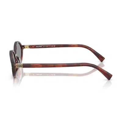Miu Miu 0mu 04zs 21c40o Havana Mahogany Sunglasses In Brown