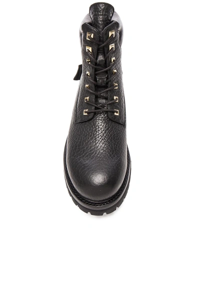 Shop Buscemi Leather Site Boots In Black