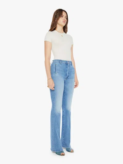 Mother The Down Low Weekender Sneak Out Of The Jeans In Blue