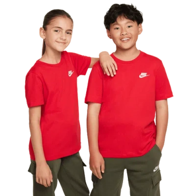 Nike Boys   Nsw Emb Futura T-shirt In University Red