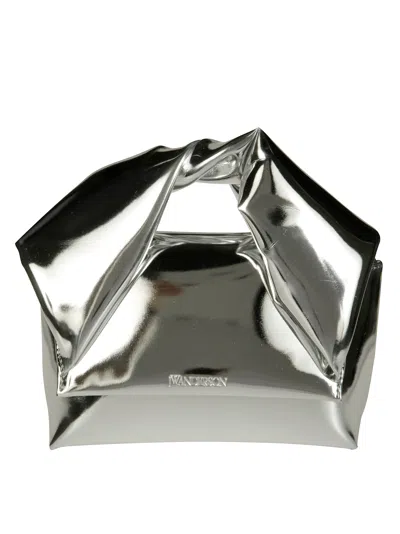 Jw Anderson Small Twister Crossbody Bag In Silver