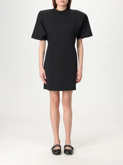 Pinko 'grady' Dress With Short Sleeves And Belted Waist In Black