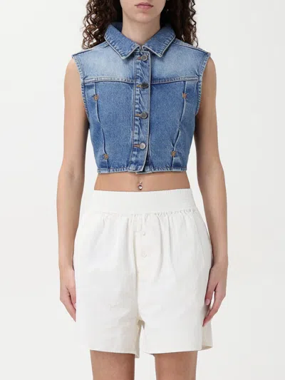 Daily Paper Waistcoat  Woman Color Gnawed Blue In Gnawed Blue