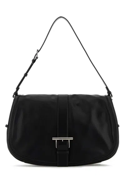 Alexander Mcqueen Large Leather Satchel Shoulder Bag In Black
