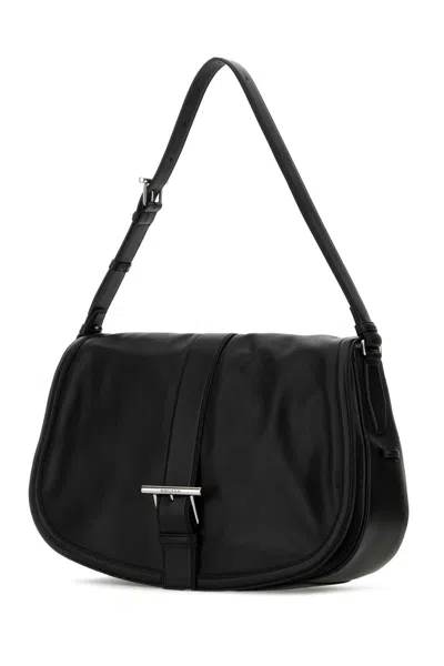 Alexander Mcqueen Large Leather Satchel Shoulder Bag In Black