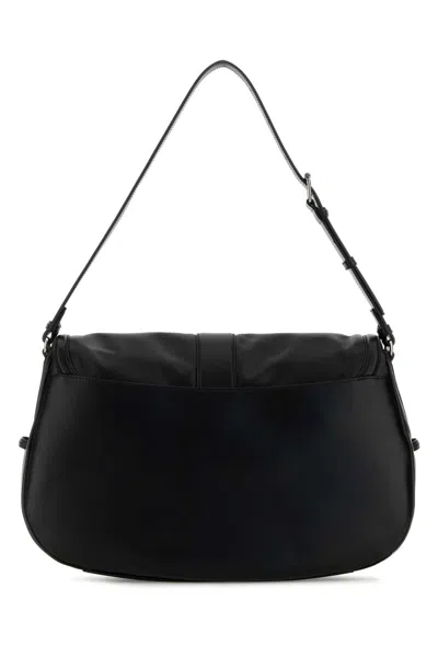 Alexander Mcqueen Large Leather Satchel Shoulder Bag In Black