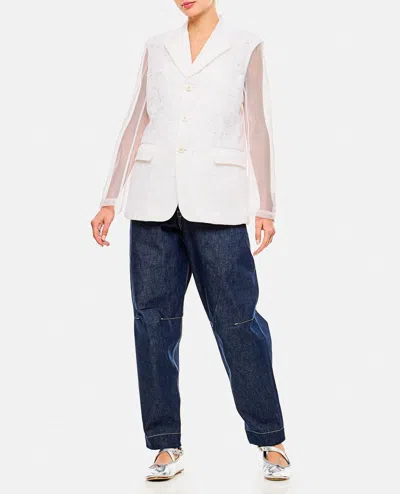 Comme Des Garçons Blazer In White