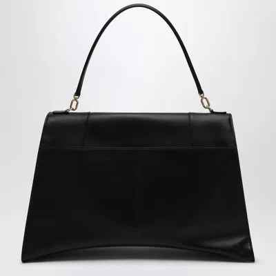 Balenciaga Women's Leather Hourglass Shoulder Bag In Black