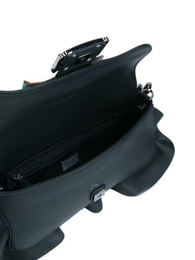 Shop Fendi Baguette Shoulder Bag In Black