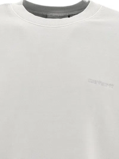 Carhartt Wip Duster Script Cotton Sweatshirt In Grey