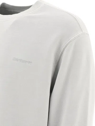 Carhartt Wip Duster Script Cotton Sweatshirt In Grey