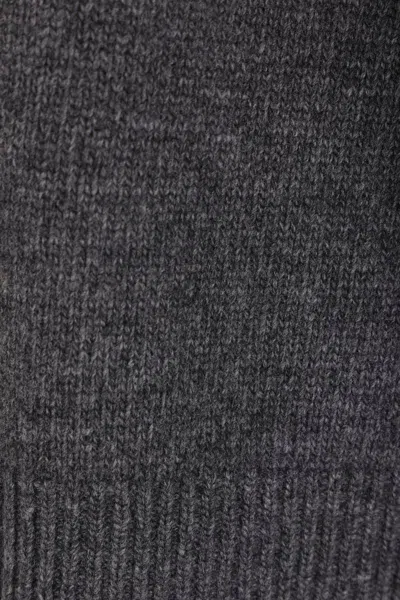 Gucci Wool And Cashmere Sweater With Web Details In Grey