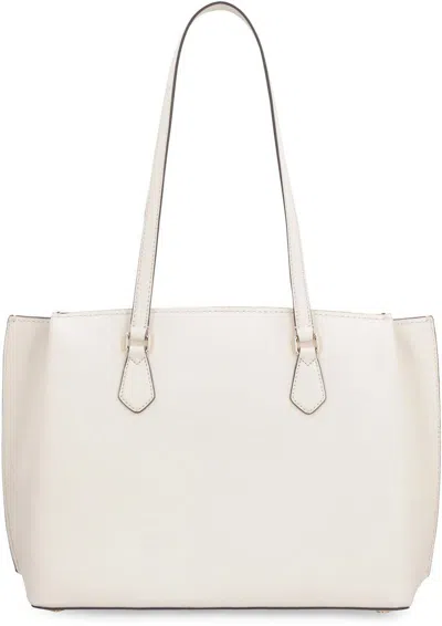 Michael Kors Ruby Leather Tote In Beige