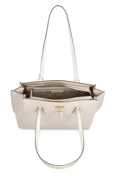Michael Kors Ruby Leather Tote In Beige