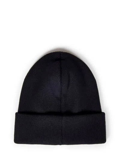 Dsquared2 Knit Folded Cuff Wool Beanie In Black