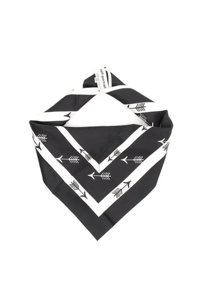 Self-portrait Scarf Black White In Multicolor