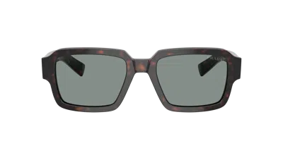 Prada 0pr 02zs Bold Rectangular Tortoiseshell Sunglasses In Brown