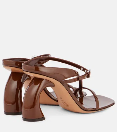 Dries Van Noten Asymmetric Heel Sandals In Brown