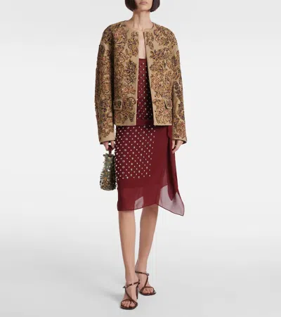 Dries Van Noten Asymmetric Heel Sandals In Brown