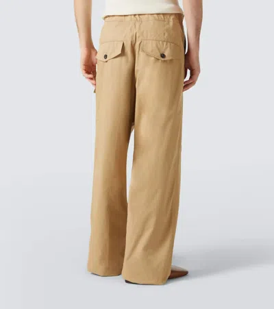 Dries Van Noten Wide Leg Trousers Pannoch In Beige