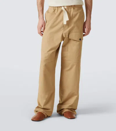 Dries Van Noten Wide Leg Trousers Pannoch In Beige
